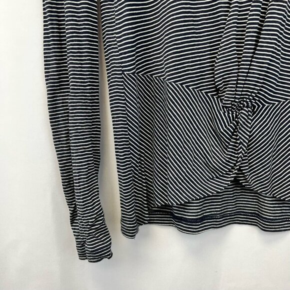 Vero Moda Womens Casual Top Navy White Striped Long Sleeve Twist Front S - Picture 4 of 10